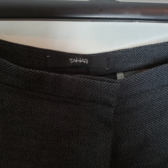 Tahari Charcoal Textured Trouser Size 10 - Picture 3 of 4